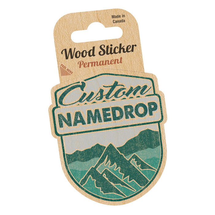 SP275325-WCS Wood Crest Series Wood STICKER With Name Drop Custom Impr